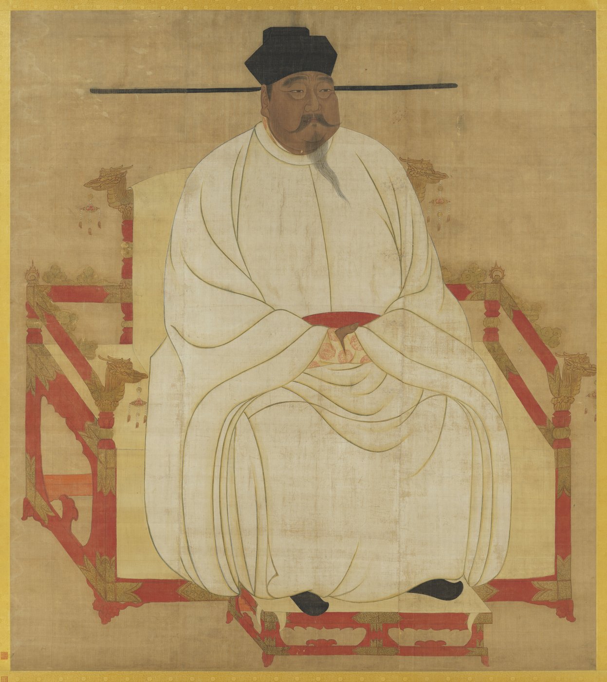 宋太祖赵匡胤坐像,传宋画